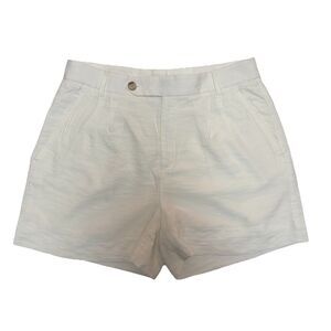 Banana Republic Ivory Rayon Blend Fully-Lined Pleated-Front Shorts Resort Wear 6